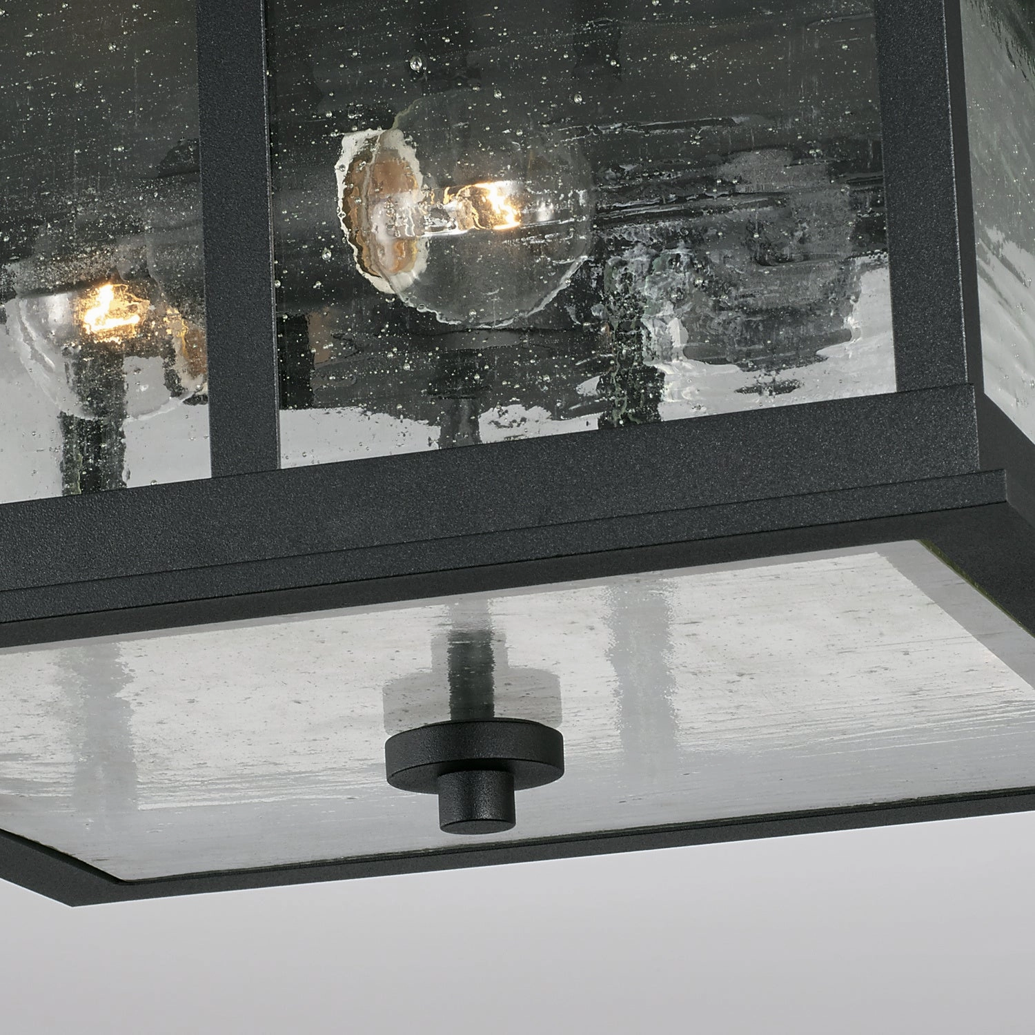 Barrett Three Light Outdoor Flush Mount Black Exterior Ceiling Lights markdown