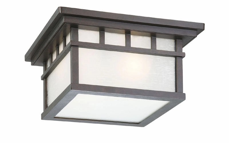 Barton Two Light Flushmount Olde World Iron Outdoor Ceiling Mount Lighting hot sale