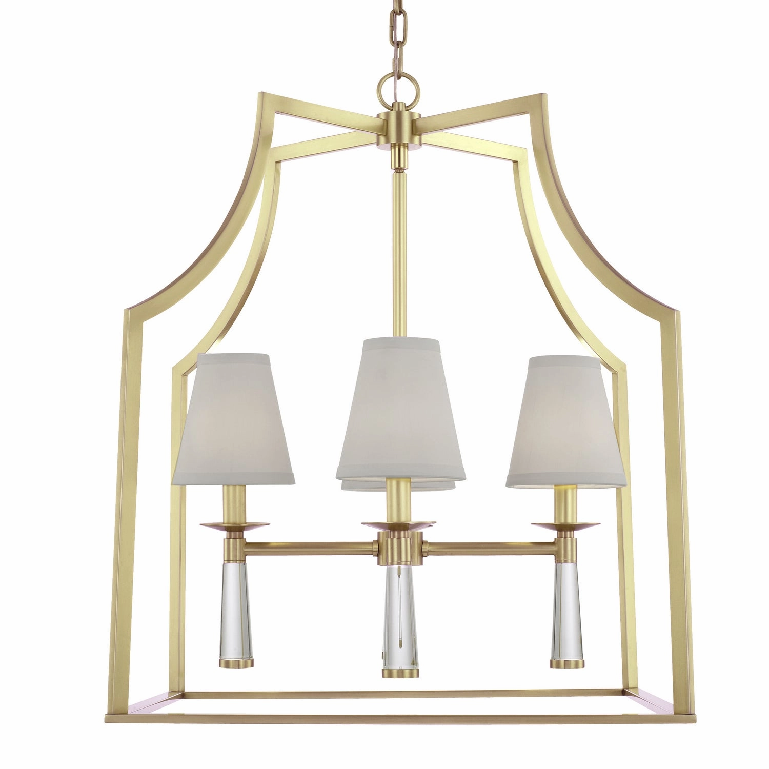 Baxter Four Light Chandelier Aged Brass Ceiling Lights Lighting outlet store