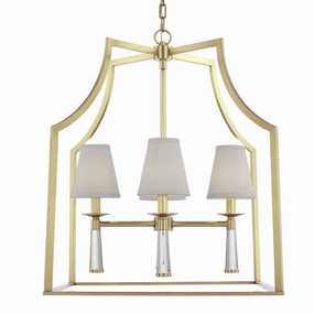 Baxter Four Light Chandelier Aged Brass Ceiling Lights Lighting outlet store