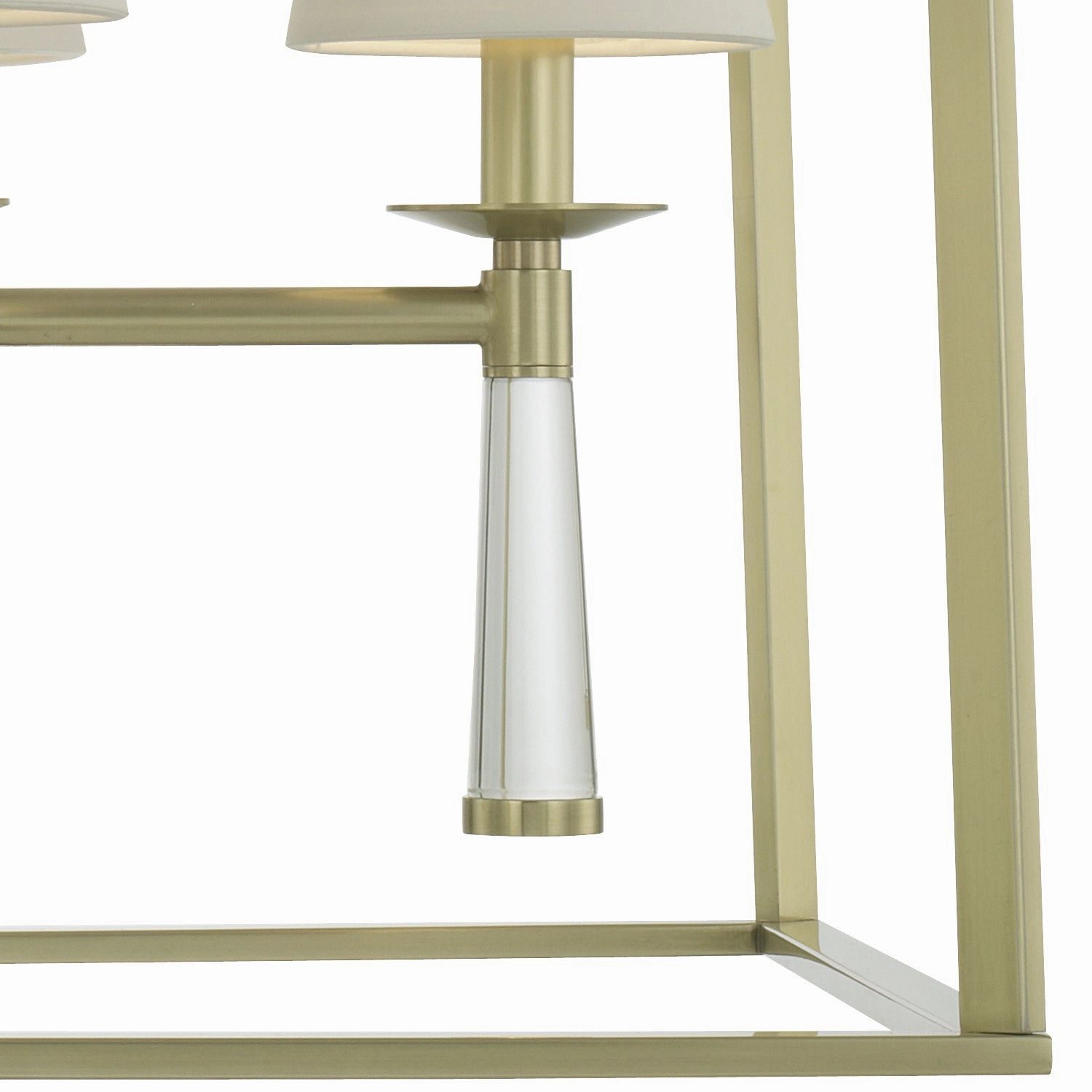 Baxter Four Light Chandelier Aged Brass Designer Ceiling Lights for less