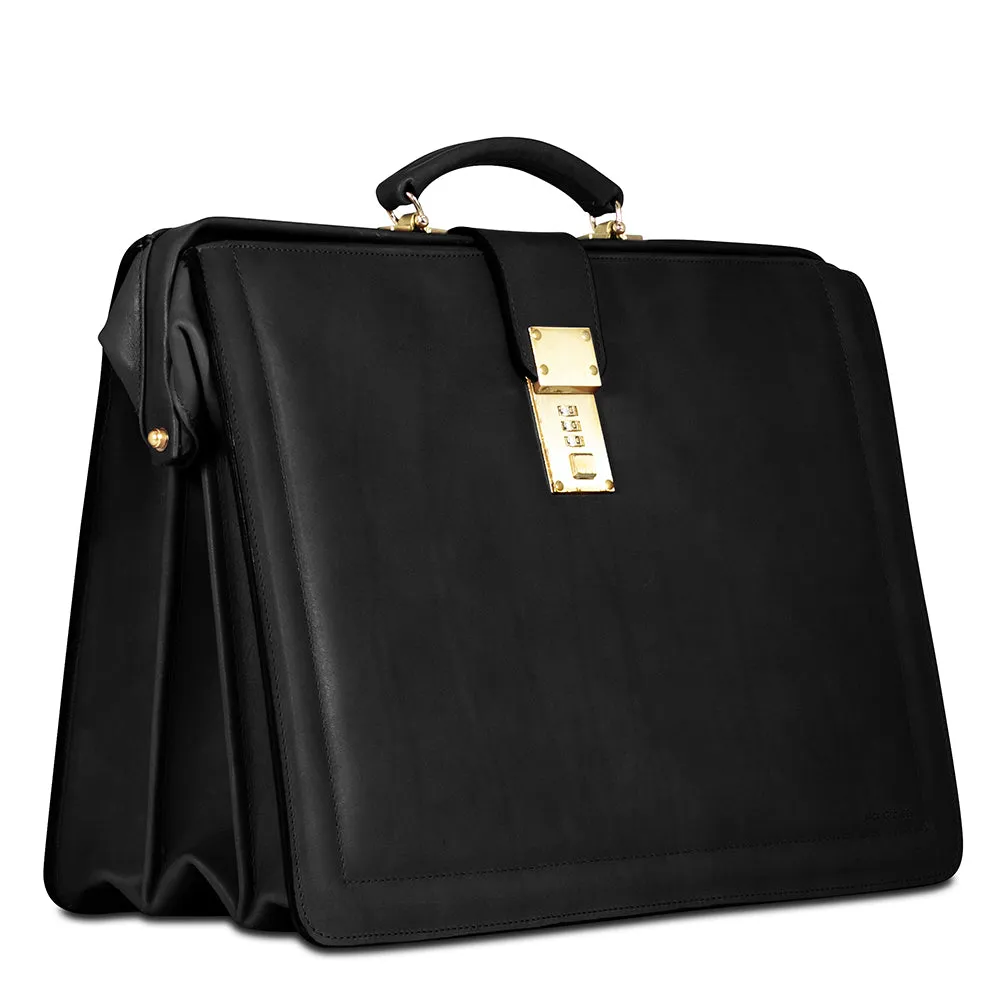 Belting Leather Classic Combination Lock Briefbag #9005