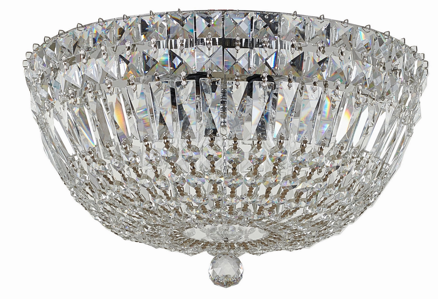 Bethel International Flush Mount BET40 Ceiling Light - Chrome