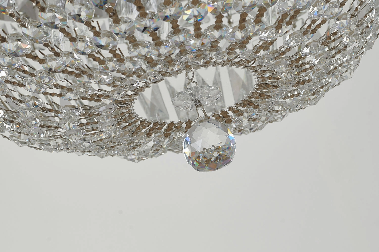 Bethel International Flush Mount BET40 Ceiling Light - Chrome