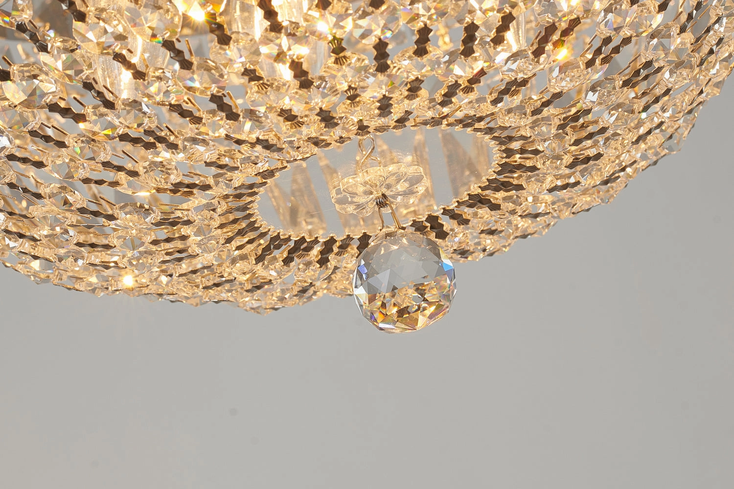 Bethel International Flush Mount BET40 Ceiling Light - Chrome