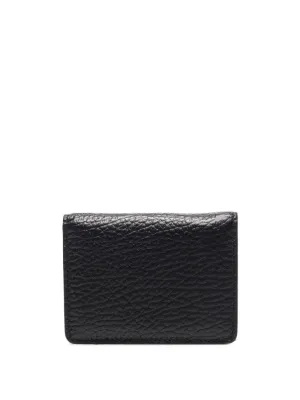Bi-Fold Card Holder In Black Calf Leather