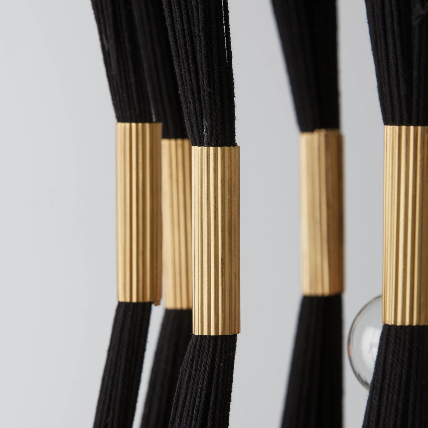 Bianca Four Light Foyer Black Rope and Patinaed Brass Ceiling Light Fixtures on sale