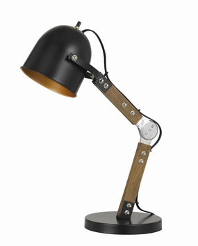 Binimi One Light Desk Lamp Matte Black/Wood Desk Lamps Lighting sale online