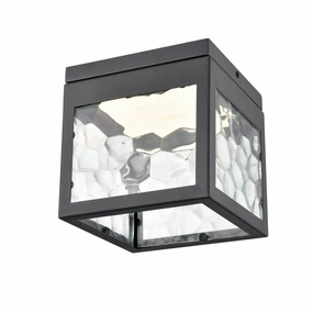 Bishop Led Outdoor LED Flush Mount Black w/Honeycomb Glass Outdoor Ceiling Mount Lighting special offer