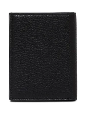 Black Leather Card Holder With Logo