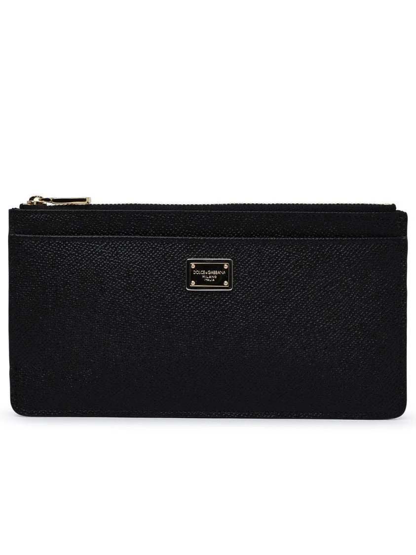 Black Leather Card Holder