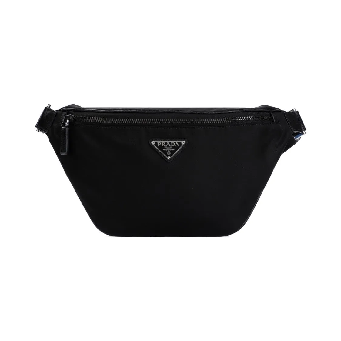 Black Re-Nylon Belt Bag With Logo