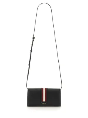 Black Wallet With Shoulder Strap
