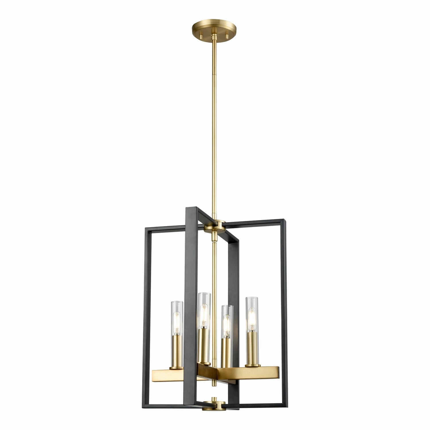 Blairmore Four Light Foyer Pendant Venetian Brass/Graphite w/Clear Glass Ceiling Lights Lighting discount price
