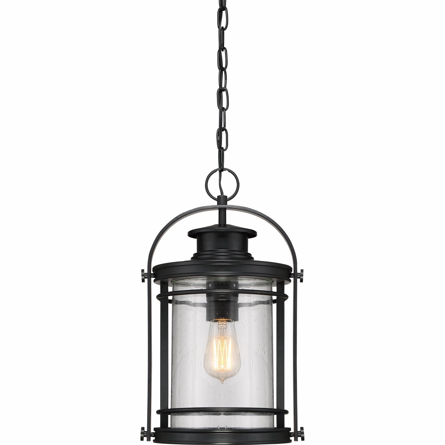Booker One Light Outdoor Hanging Lantern Mystic Black Outdoor Hanging Lights Lighting premium