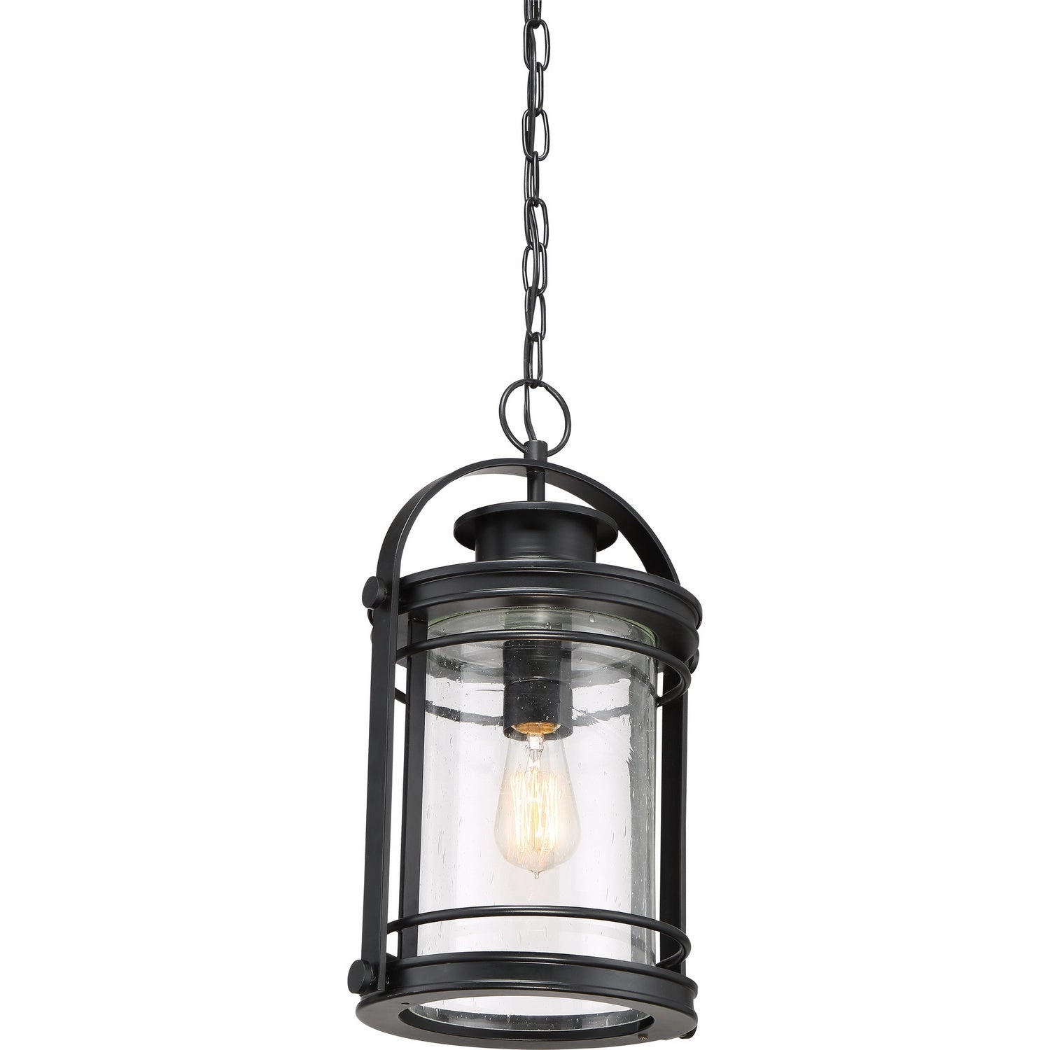 Booker One Light Outdoor Hanging Lantern Mystic Black Garden Hanging Lights promo