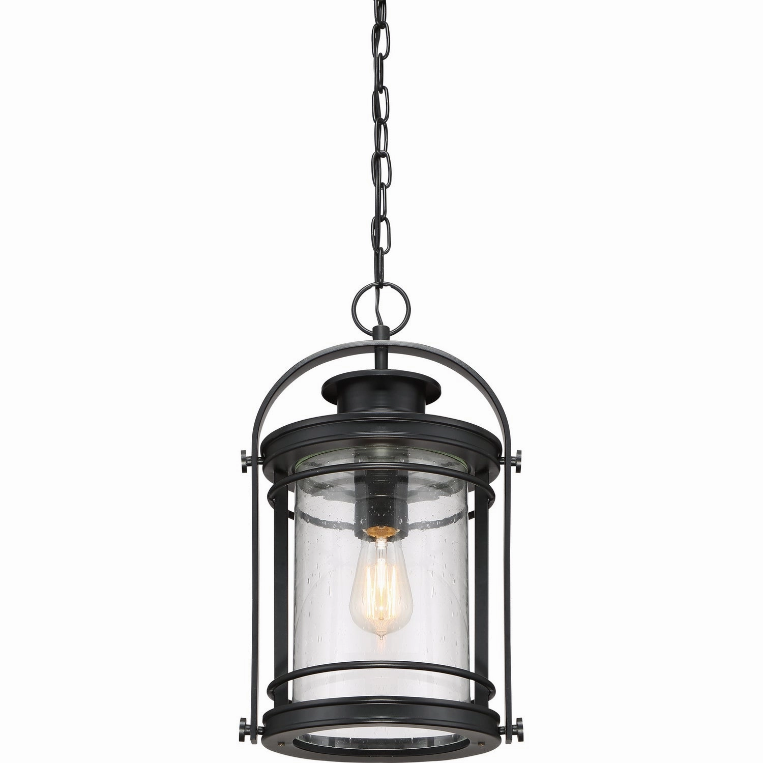 Booker One Light Outdoor Hanging Lantern Mystic Black Garden Hanging Lights promo