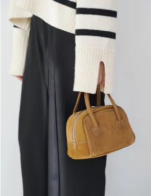 Boston Mini Cowhide Suede Square Shoulder Bag
