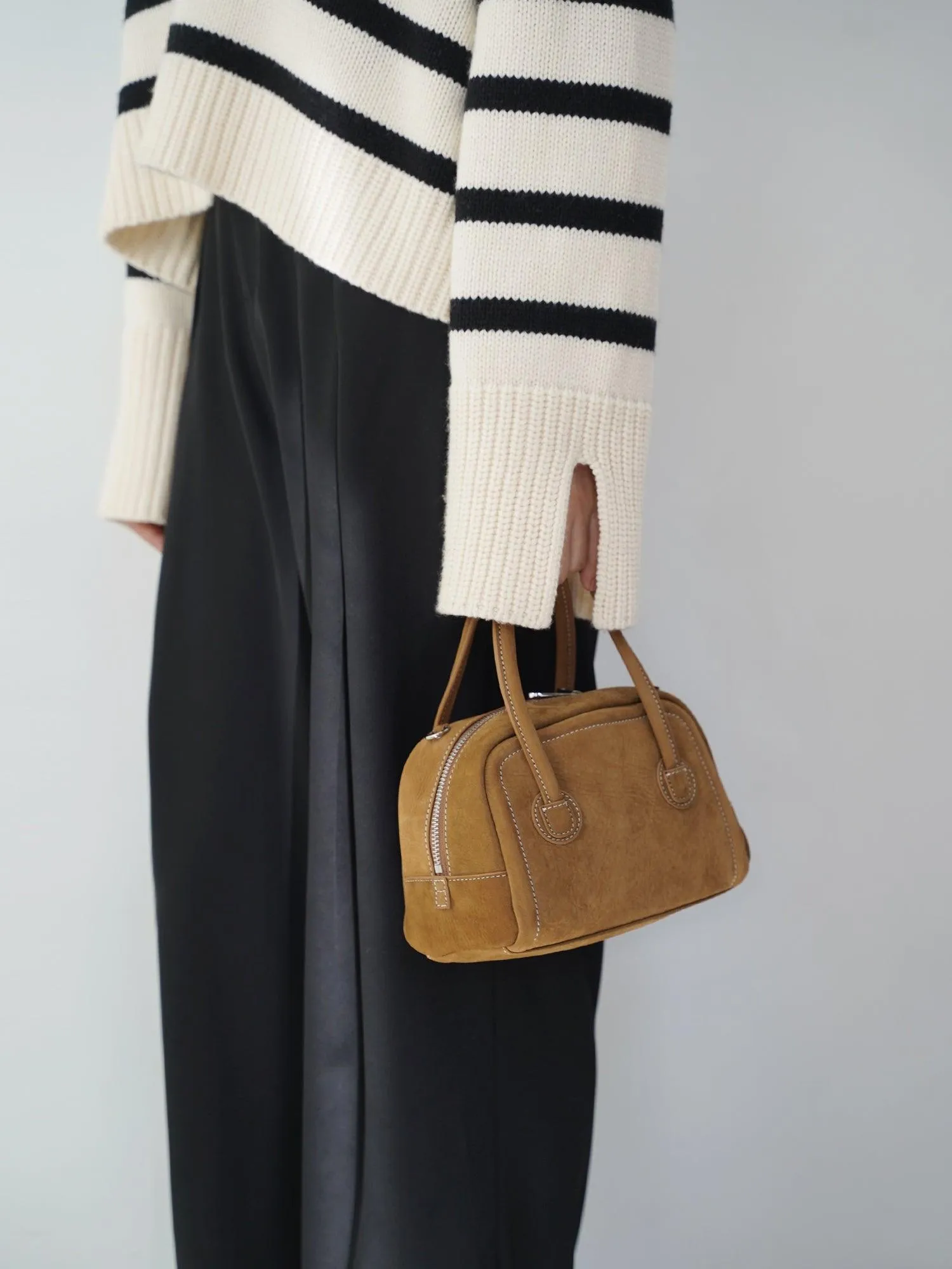 Boston Mini Cowhide Suede Square Shoulder Bag