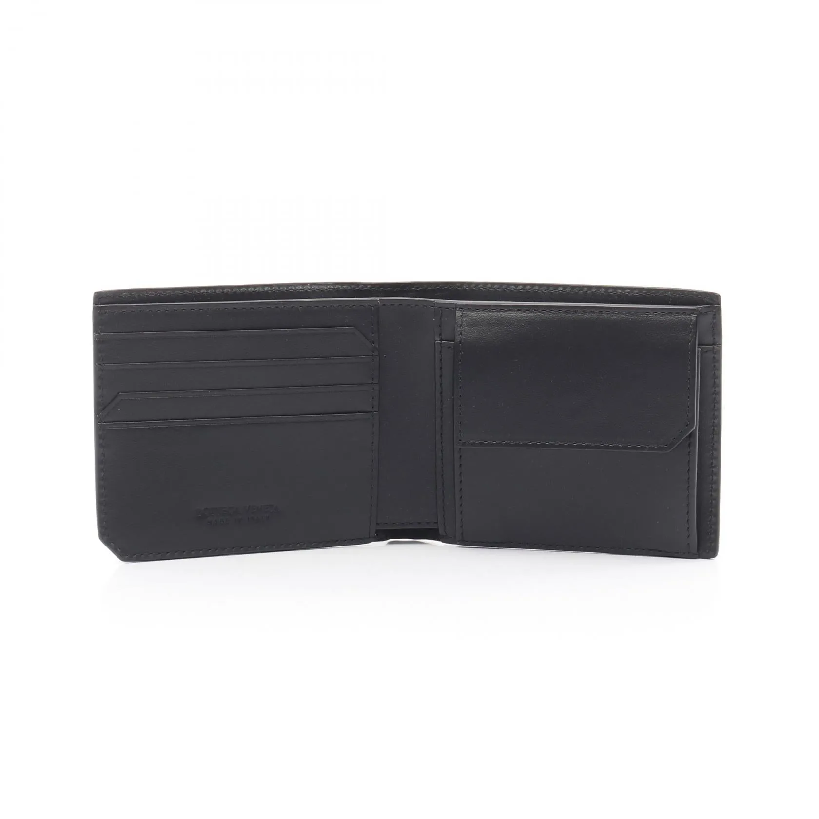 Bottega Veneta Intrecciato Leather Bifold Wallet Black