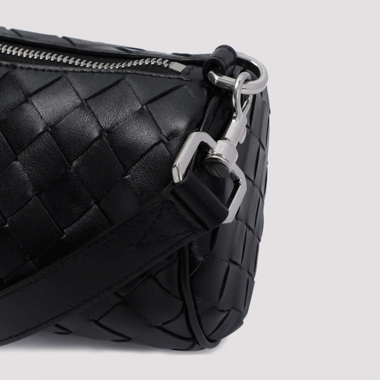 Bottega Veneta Men Bottega Veneta Barrel Intrecciato Shoulder Bag