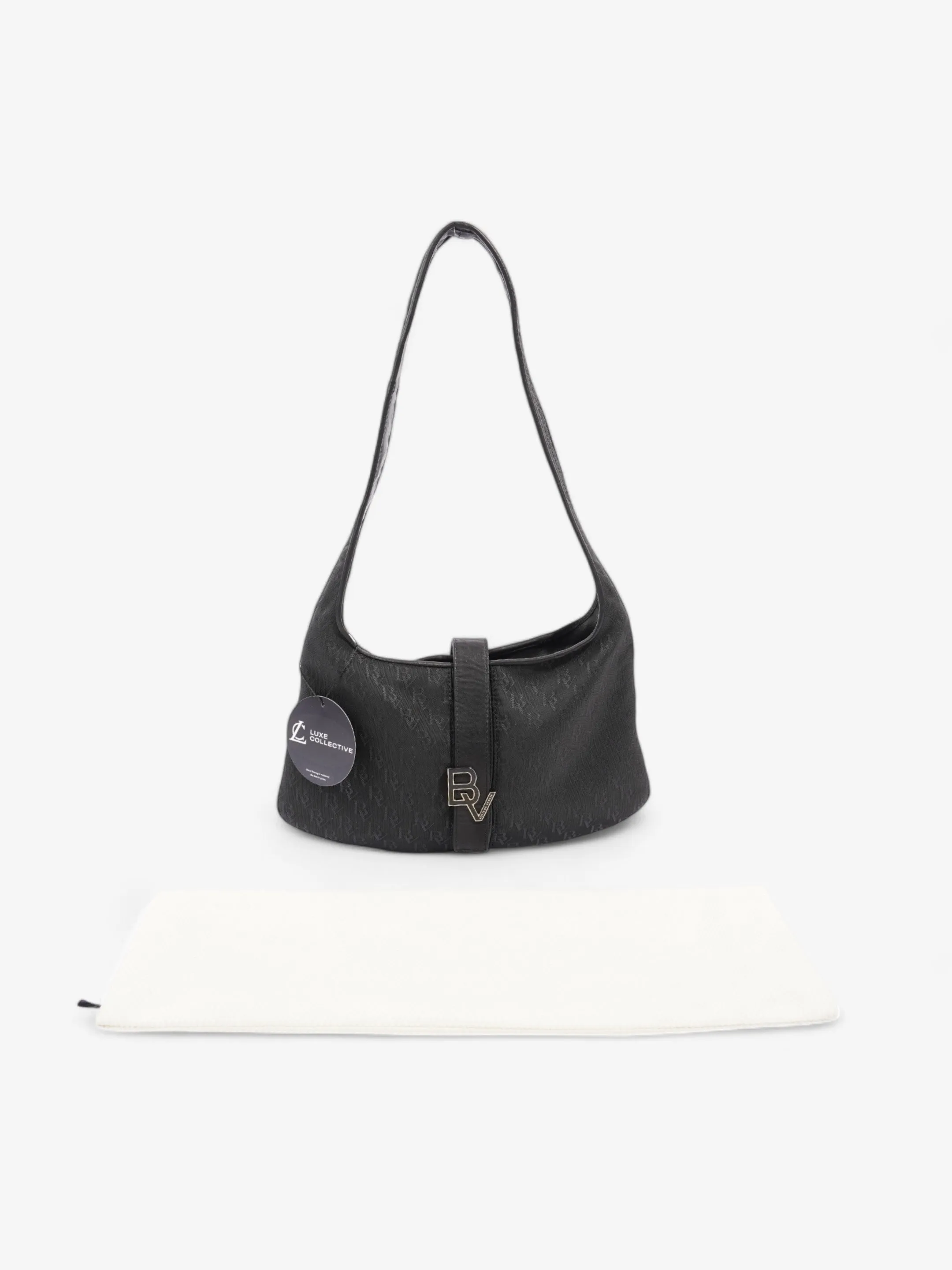 Bottega Veneta Montaigne Shoulder Bag Black Canvas
