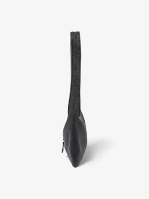 Bottega Veneta Montaigne Shoulder Bag Black Canvas