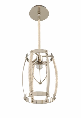 Bradbury One Light Mini Pendant Polished Nickel Ceiling Lights Lighting outlet store