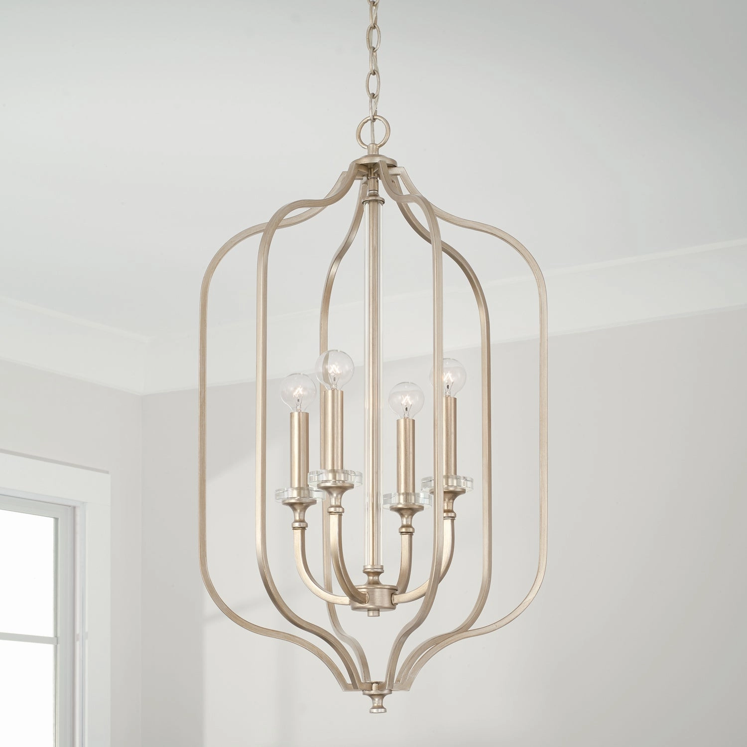 Breigh Four Light Foyer Brushed Champagne Ceiling Light Fixtures on sale