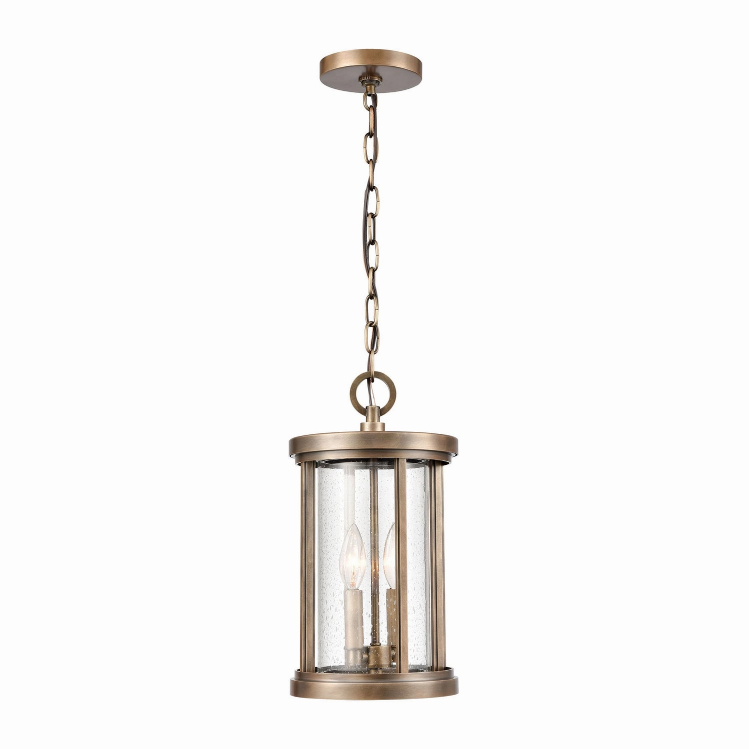 Brison Two Light Outdoor Pendant Vintage Brass Outdoor Hanging Lights Lighting best seller