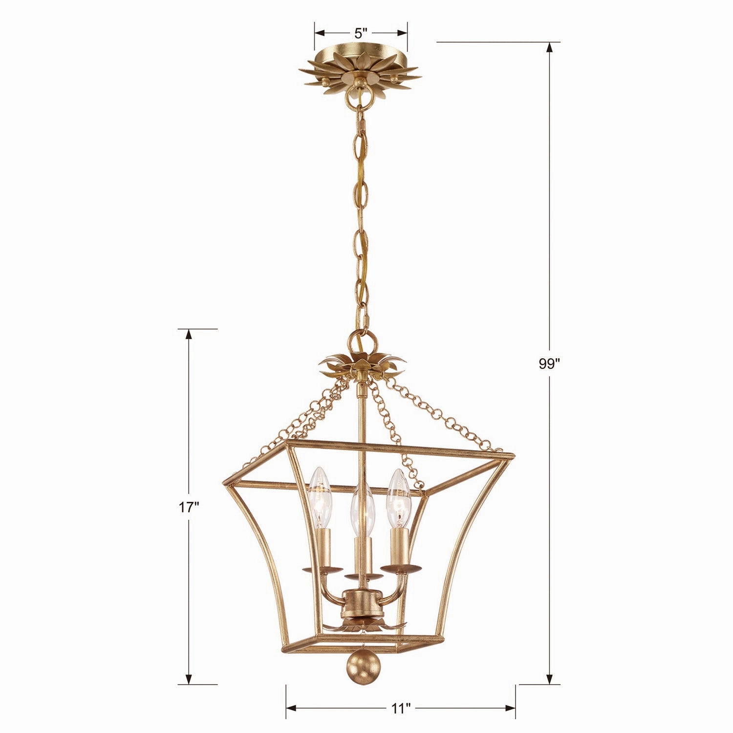 Broche Three Light Mini Chandelier Antique Gold Buy Ceiling Lights online