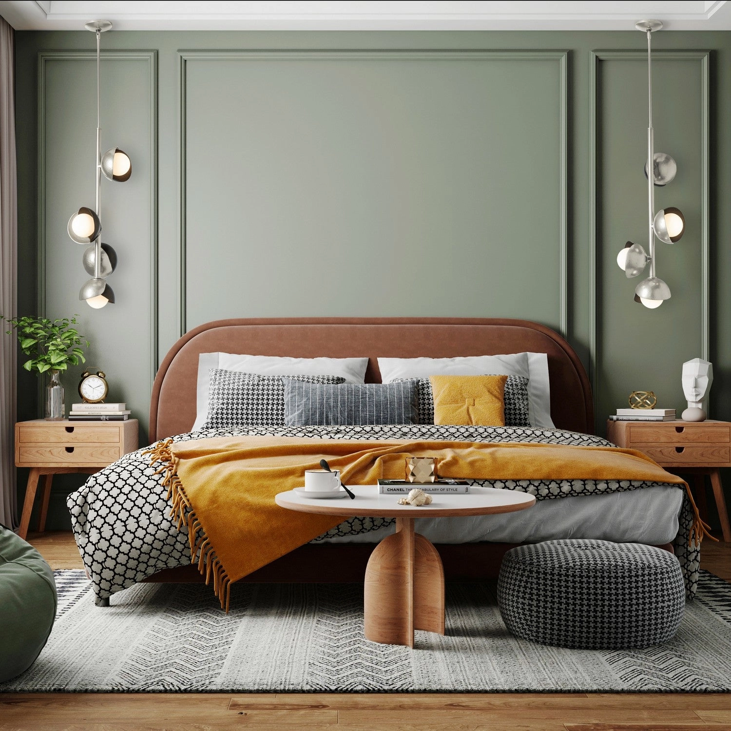 Brooklyn Four Light Pendant Modern Brass Energy-saving Ceiling Lights store