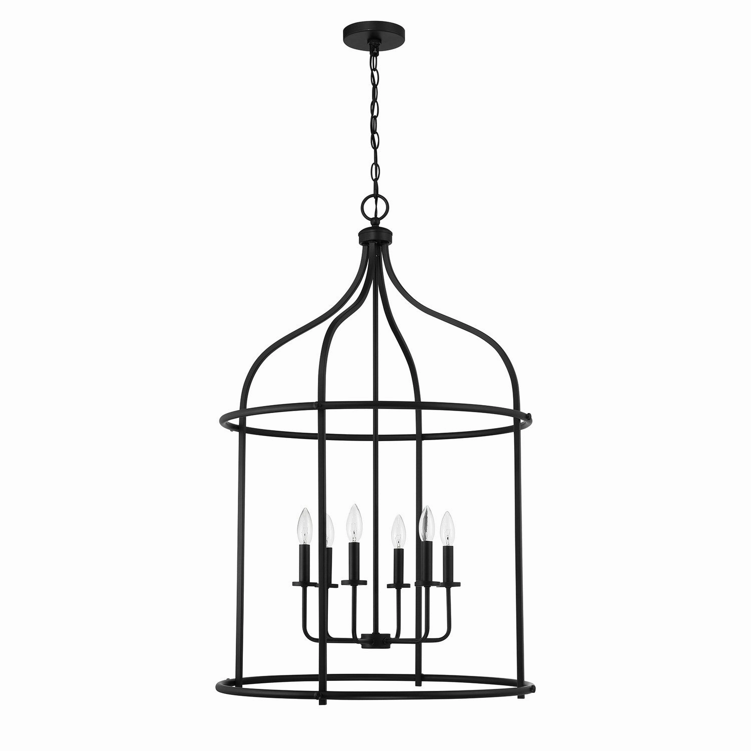 Brookstone Six Light Pendant Matte Black Cheap Ceiling Lights available