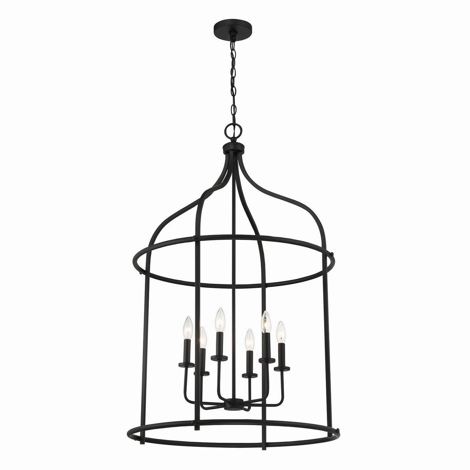 Brookstone Six Light Pendant Matte Black Cheap Ceiling Lights available