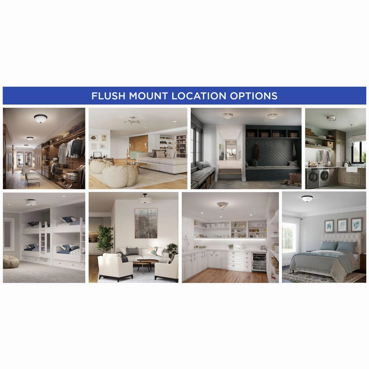 Bulkheads Led LED Flush Mount White Exterior Ceiling Lights markdown