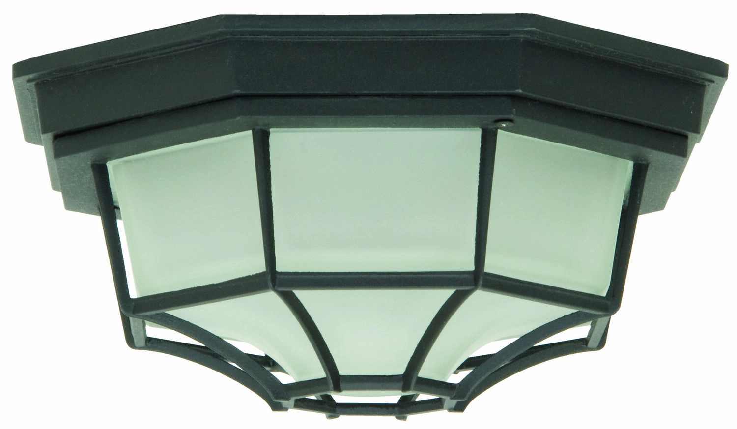 Bulkheads Octagonal Cast One Light Flushmount Textured Black Outdoor Ceiling Lights on sale