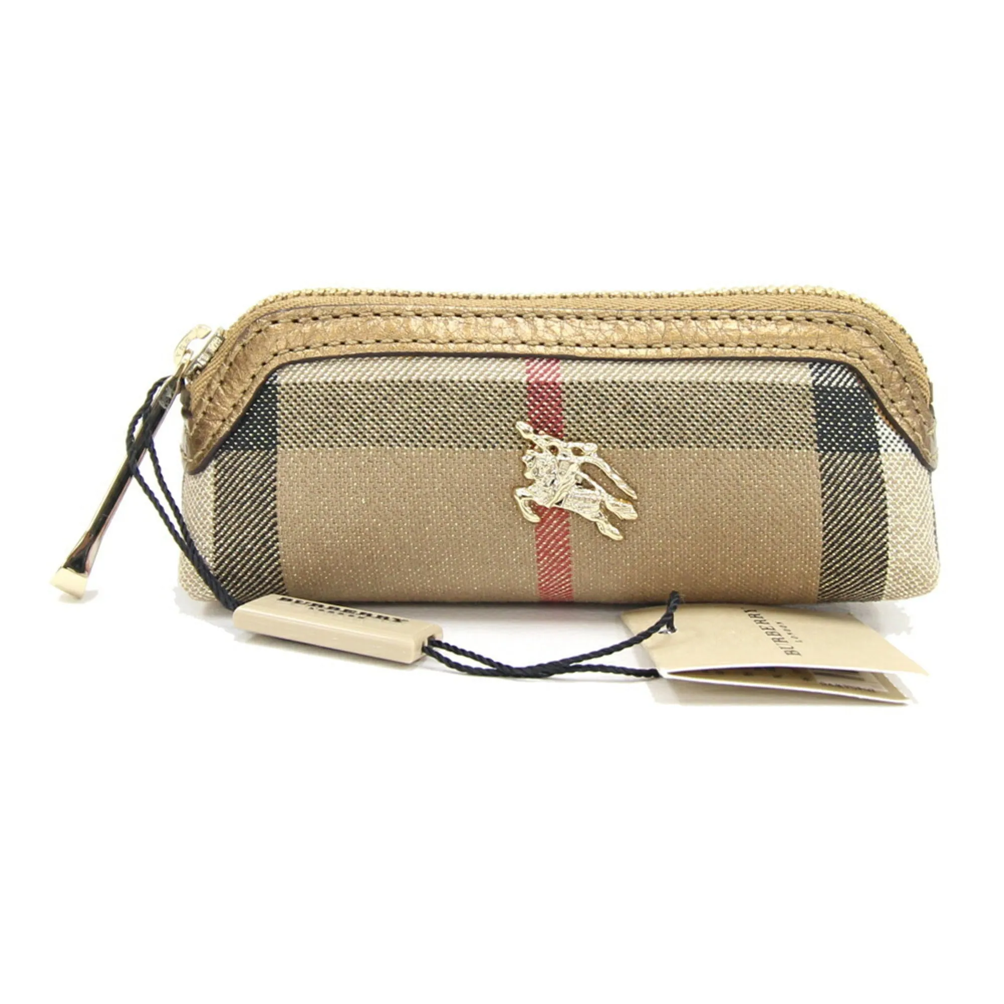 Burberry  Canvas Leather Pouch (Pre-Owned)