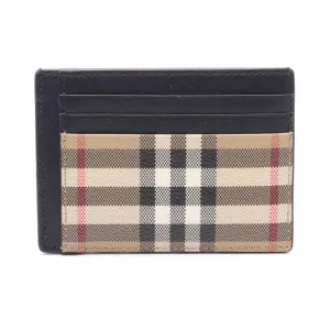 Burberry    Coated Canvas Leather Card Case