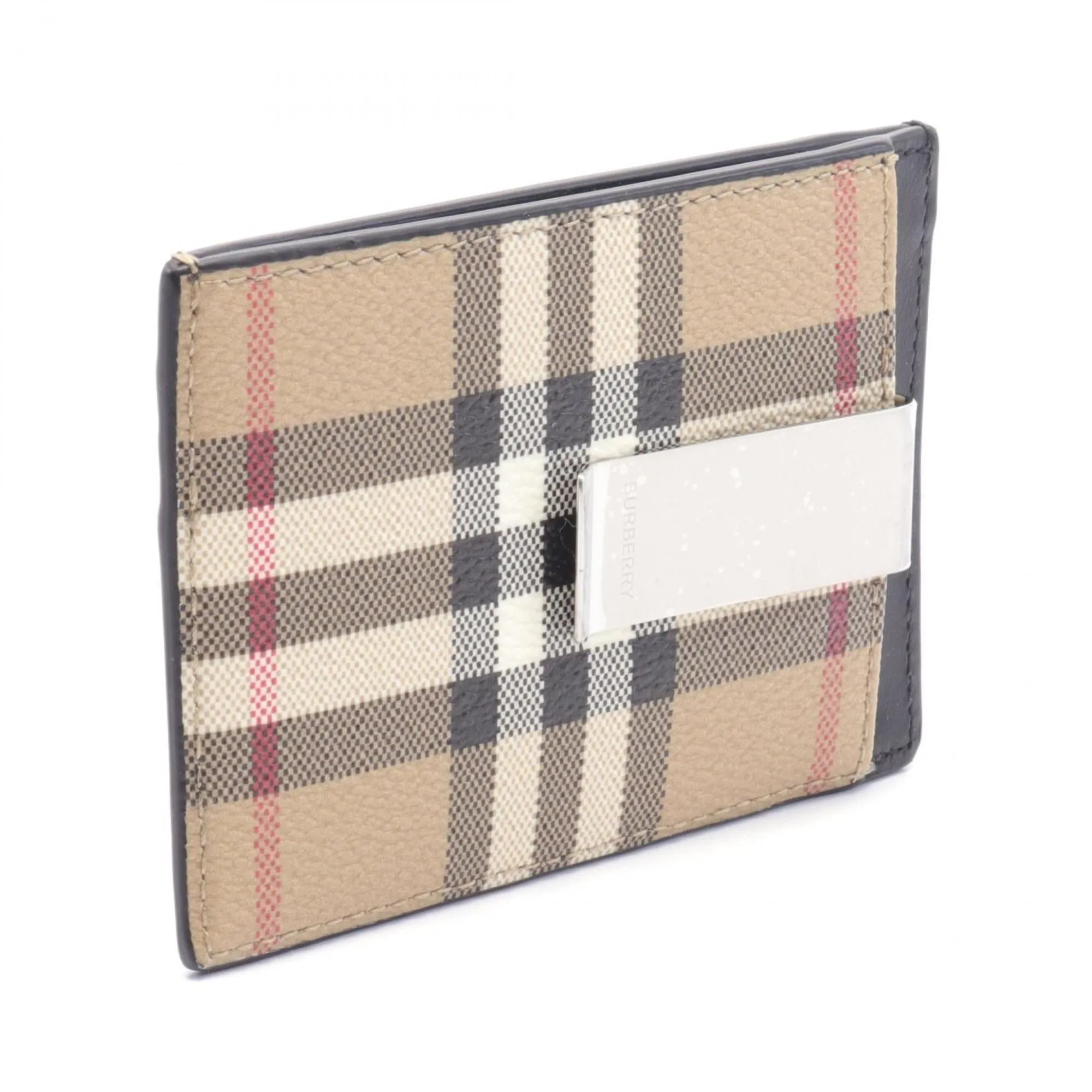 Burberry    Coated Canvas Leather Card Case