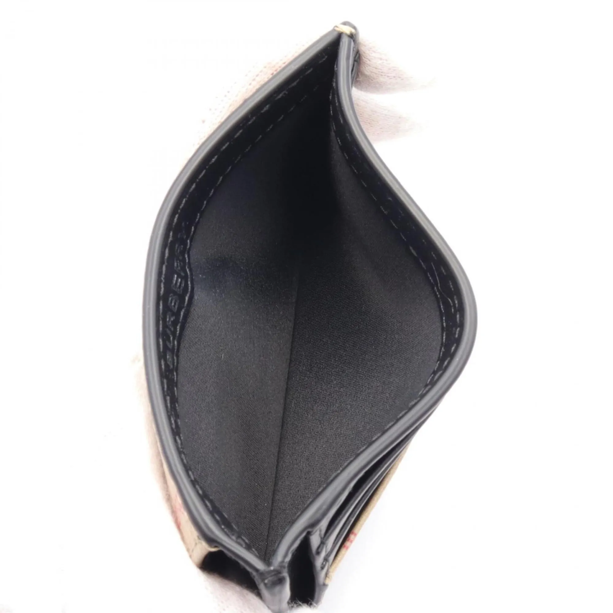 Burberry    Coated Canvas Leather Card Case