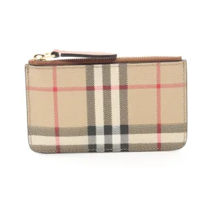 Burberry   Coated Canvas Leather Coin Purse/Coin Case (Pre-Owned)