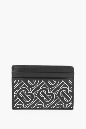 Burberry Leather Kier Card Holder With Monogram
