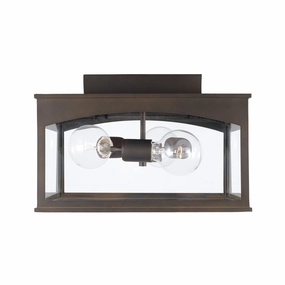 Burton Three Light Outdoor Flush Mount Oiled Bronze Outdoor Ceiling Mount Lighting special offer