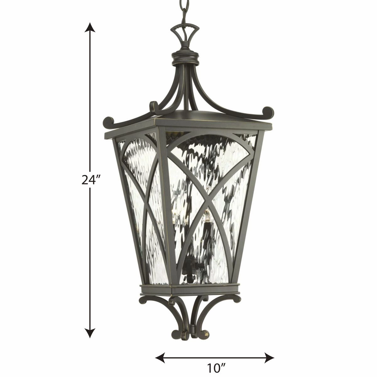 Cadence Three Light Hanging Lantern Oil Rubbed Bronze Garden Hanging Lights promo