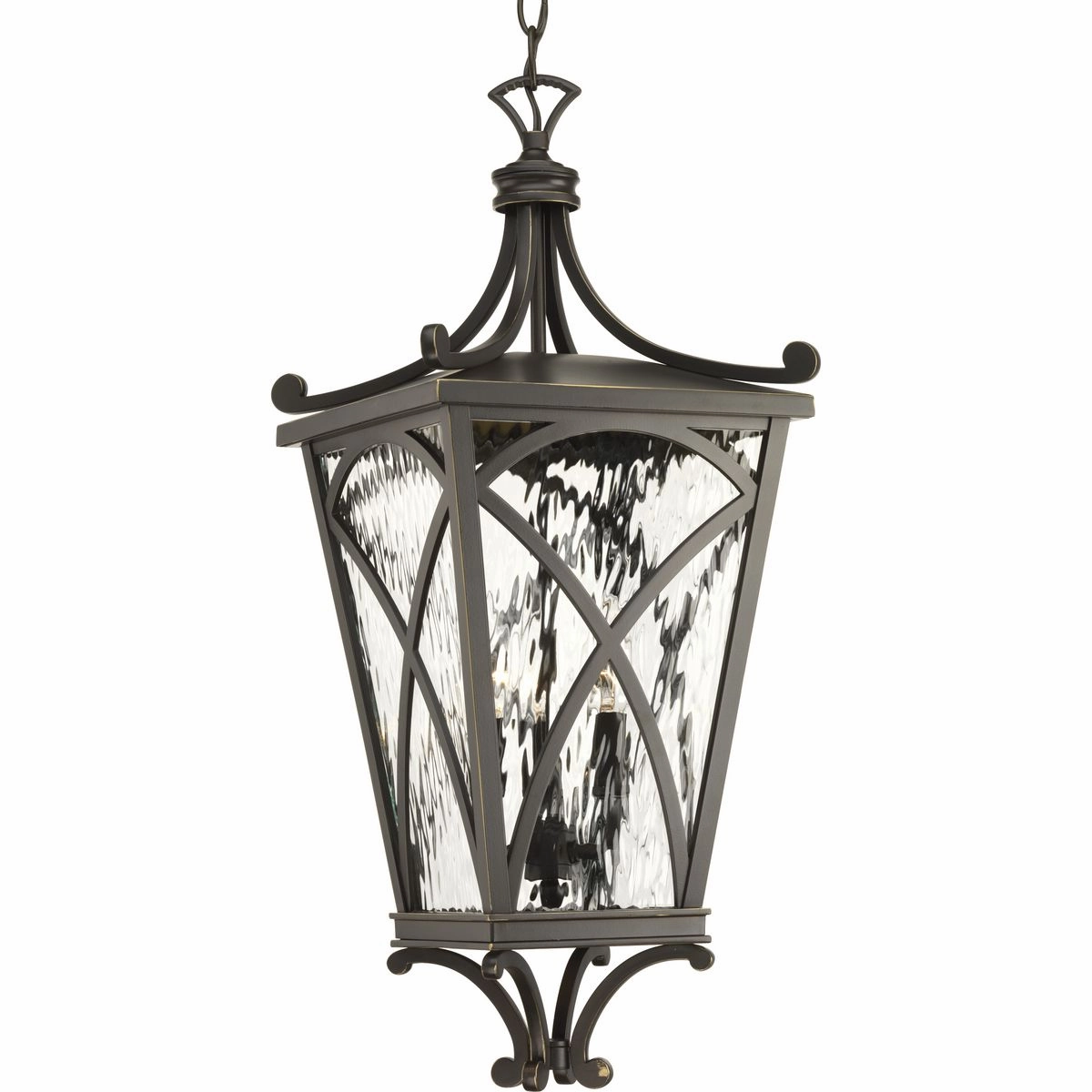 Cadence Three Light Hanging Lantern Oil Rubbed Bronze Garden Hanging Lights promo