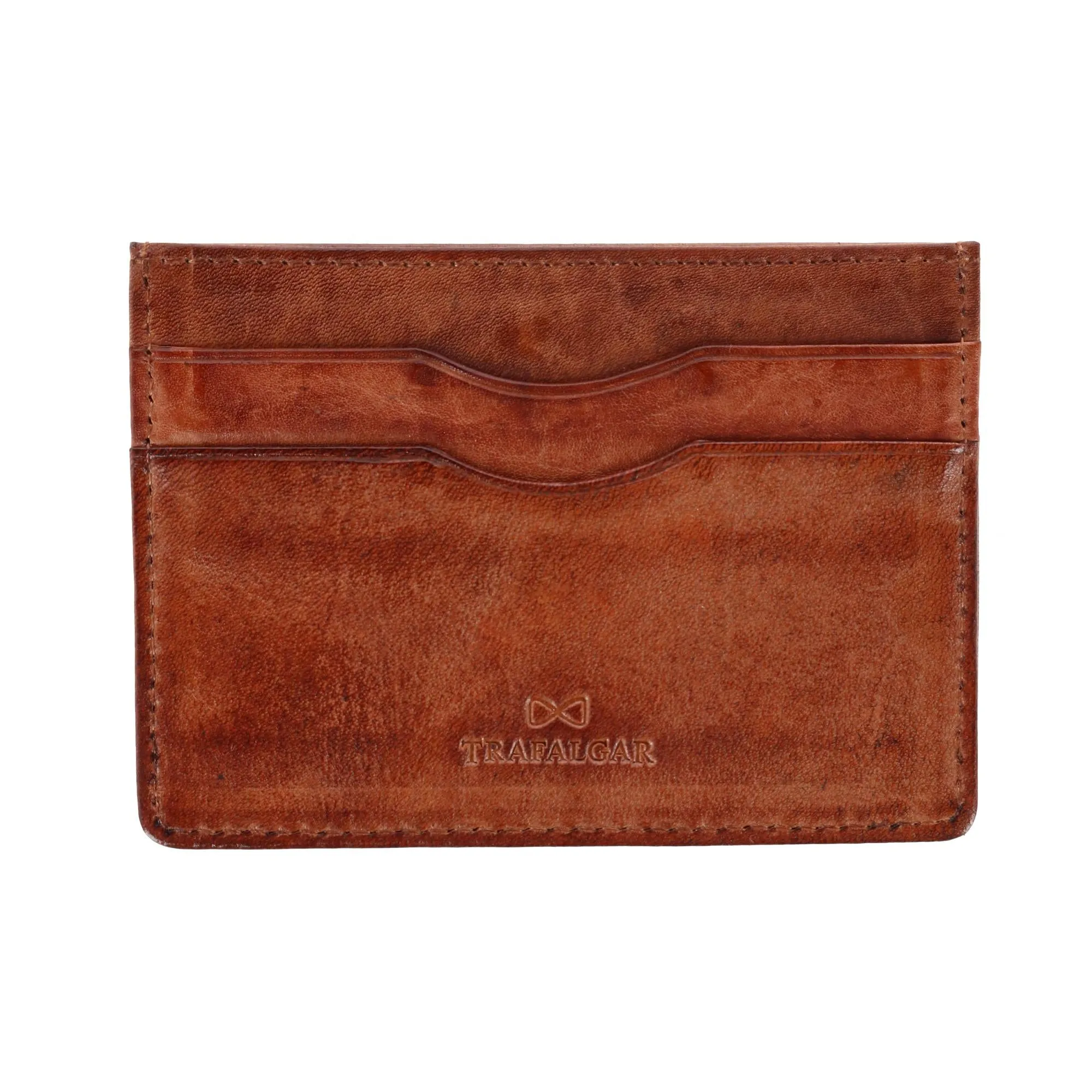 Caelen Plaid Embossed RFID Leather Card Case
