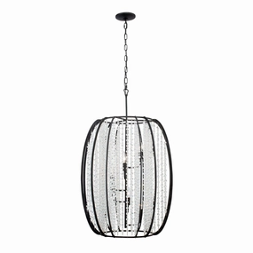Caesar Six Light Foyer Pendant Carbon Ceiling Lights Lighting cheap deals