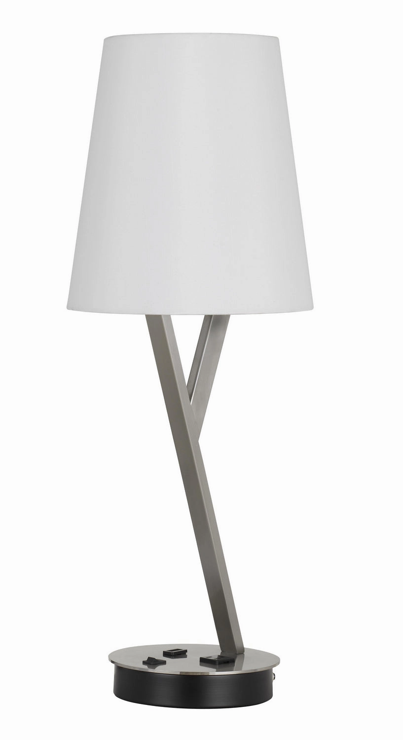 Cal Lighting BO-2760TB-BS Alester One Light Table Lamp Lamp Pewter, Nickel, Silver Sale on Modern Lamps