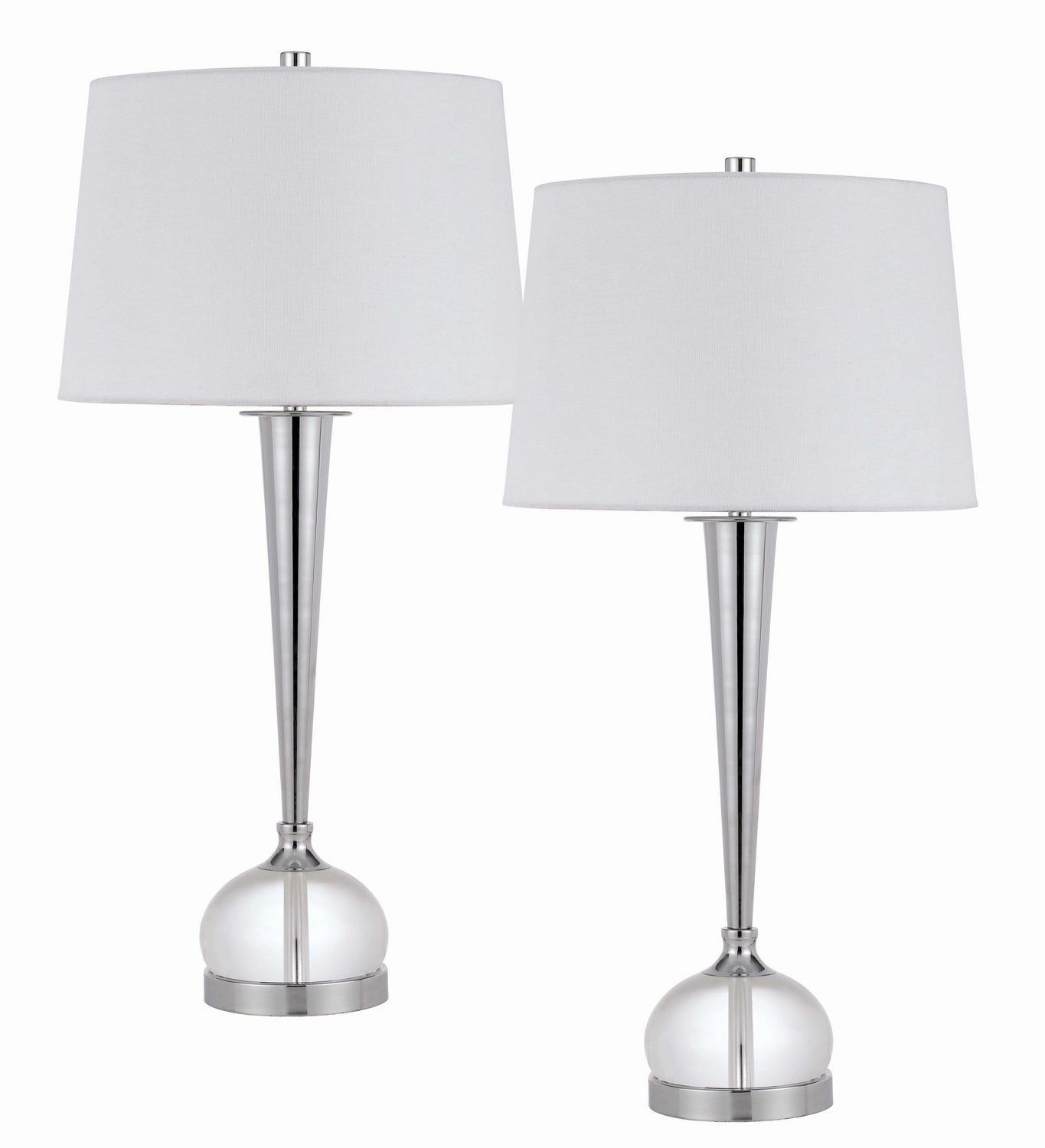 Cal Lighting BO-3018TB-2 Wellsley Two Light Table Lamp Lamp Chrome Sale on Modern Lamps