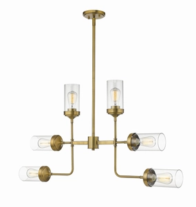 Calliope Six Light Chandelier Foundry Brass Ceiling Lights Lighting cheap deals